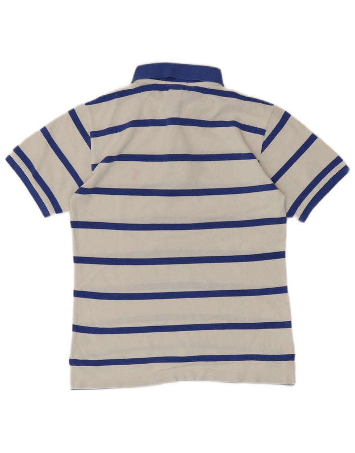 POLO RALPH LAUREN Jungen-Poloshirt, 8–9 Jahre, klein, weiß gestreift, Baumwolle