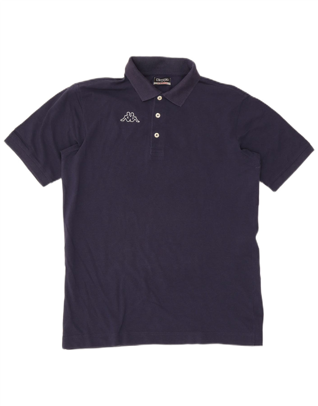 Kappa Herren-Poloshirt mit Grafik, groß, marineblaue Baumwolle