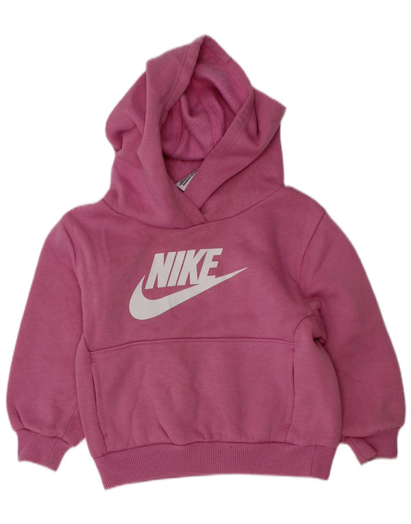 Nike Baby-Mädchen-Kapuzenpullover mit Grafik, 12–18 Monate, rosa Baumwolle