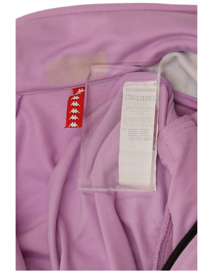 KAPPA Damen Grafik-Trainingsanzug-Top-Jacke, UK 16, Größe L, Lila, Farbblock