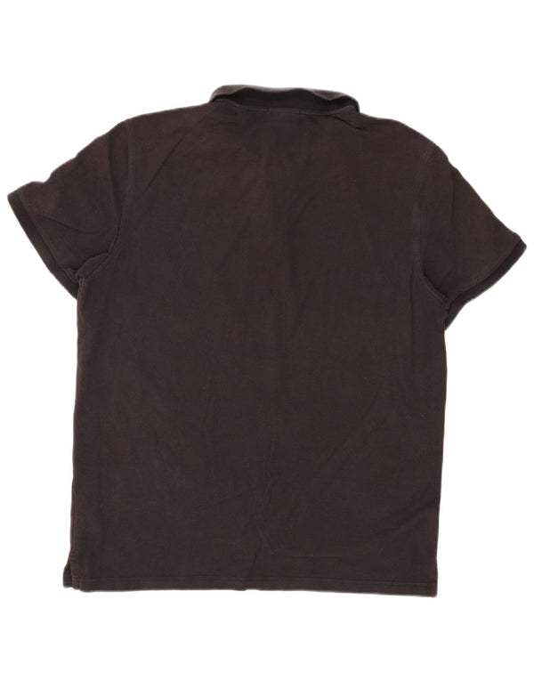 Gant Herren-Poloshirt mit normaler Passform, XL, schwarze Baumwolle