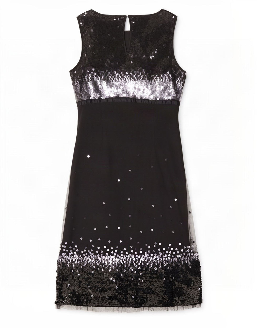 Whistles Ärmelloses Damen-Etuikleid mit Pailletten, Gr. 44, Größe L, Schwarz, Polyester