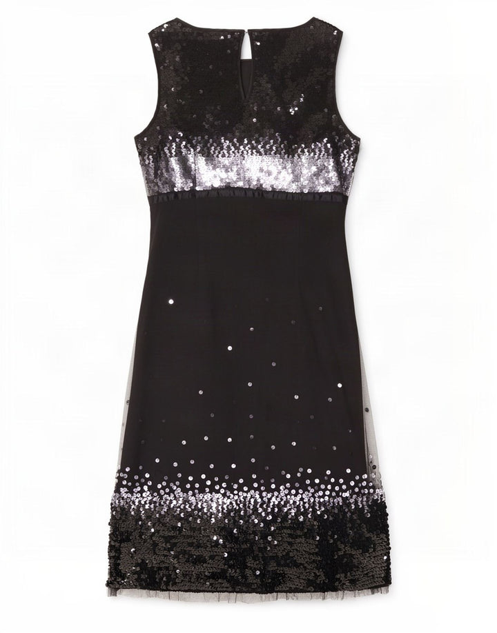 Whistles Ärmelloses Damen-Etuikleid mit Pailletten, Gr. 44, Größe L, Schwarz, Polyester