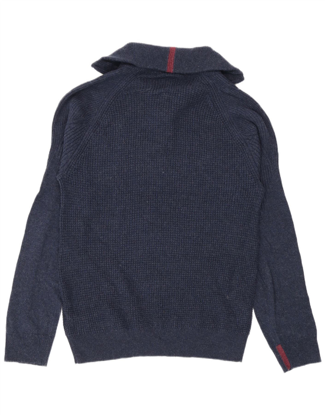 White Stuff Herren-Pullover mit Reißverschluss am Hals, XL, marineblaue Lammwolle