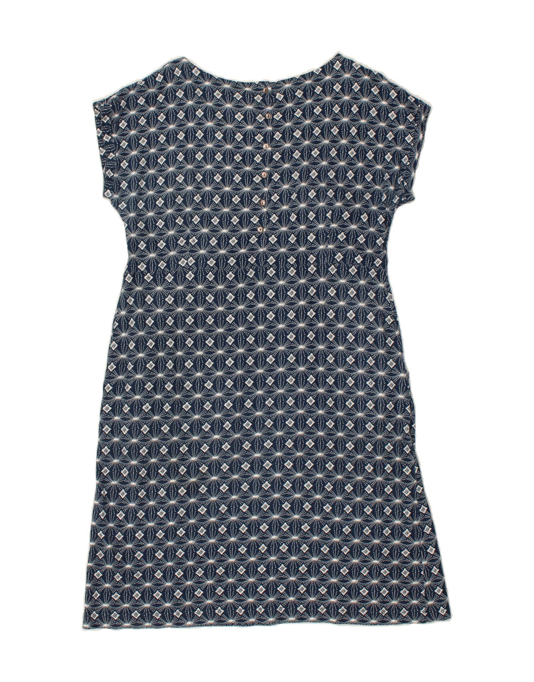 WEIRD FISH Womens Basic Dress UK 16 Large Navy Blue Floral Vintage Weird Fish and Second-Hand Weird Fish from Messina Hembry 