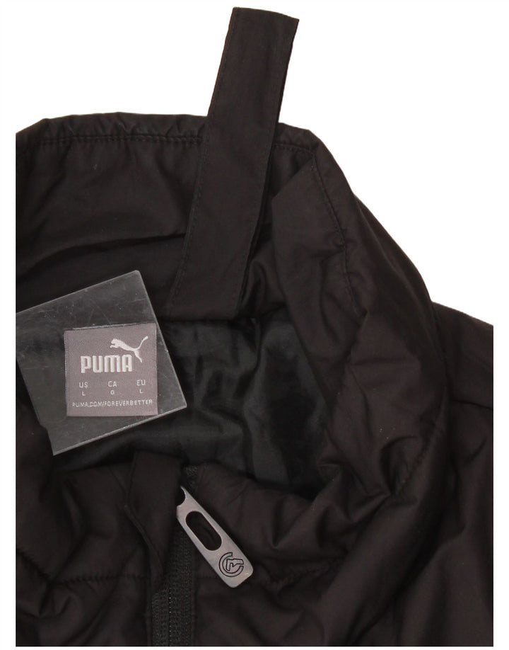 PUMA Womens Padded Jacket UK 14 Large Black Polyester