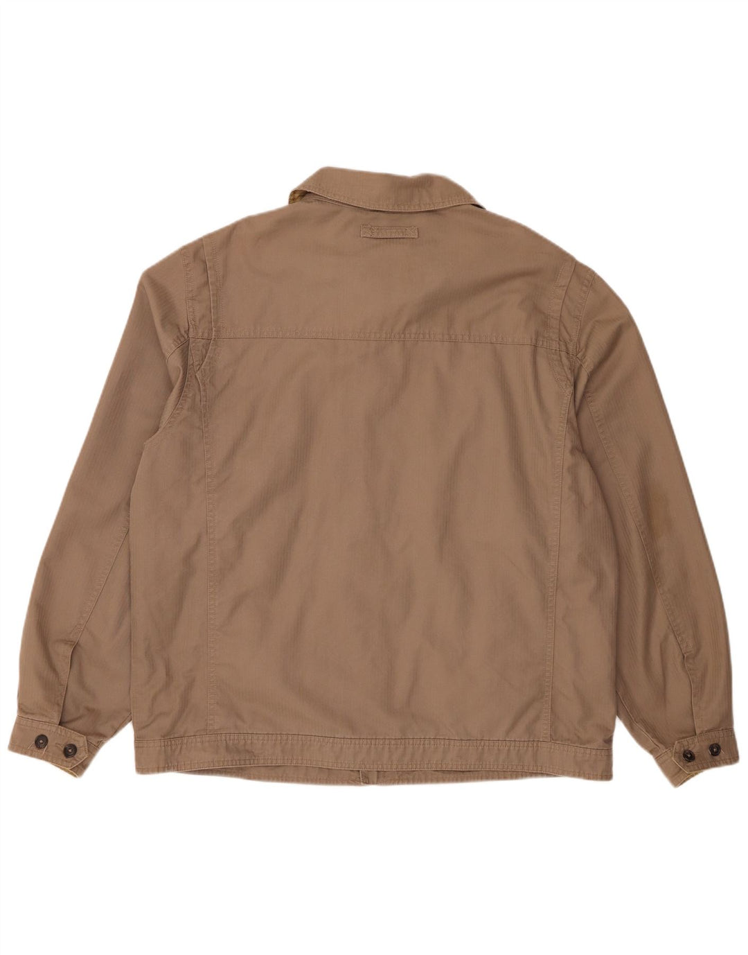 Marks & Spencer Herren Bomberjacke UK 42 XL Beige Nadelstreifen Baumwolle