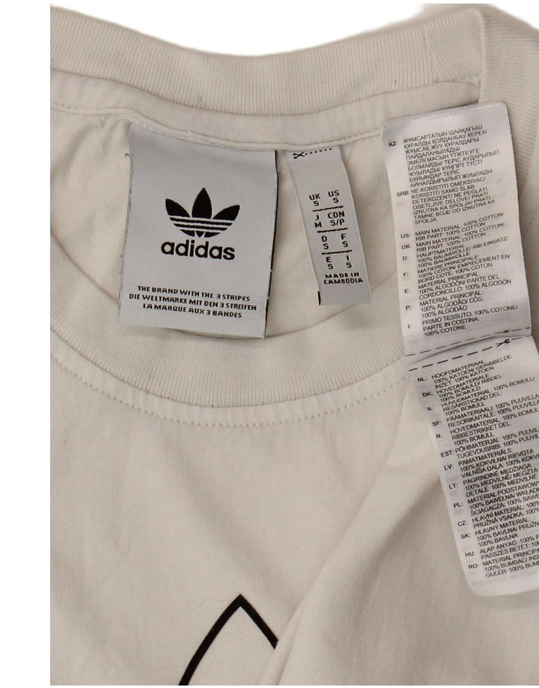 Adidas Herren Grafik T-Shirt Top Small Weiß Baumwolle