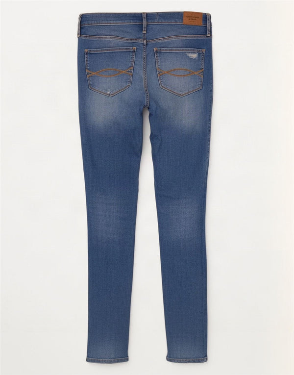 Abercrombie & Fitch Womens Distressed Skinny Jeans US 6 Medium W28 L27 Blue
