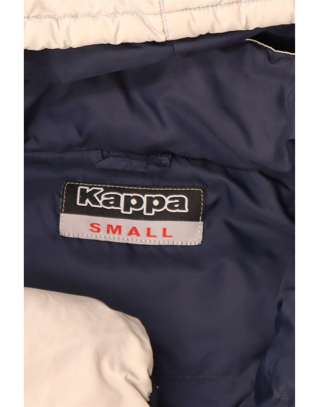Kappa Herren-Jacke mit Kapuze, gepolstert, UK 36, Größe S, gebrochenes Weiß, Polyamid