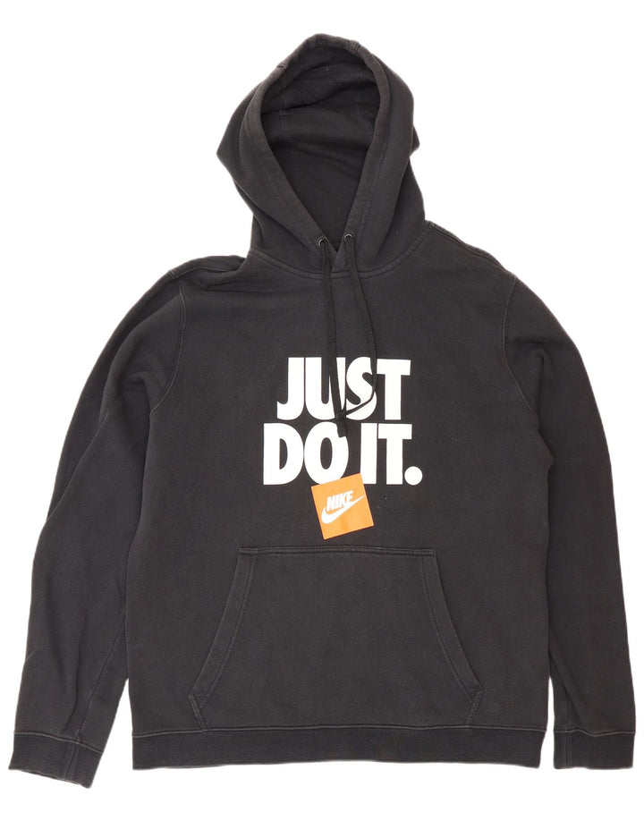 Nike Herren-Kapuzenpullover mit Grafik, groß, aus schwarzer Baumwolle
