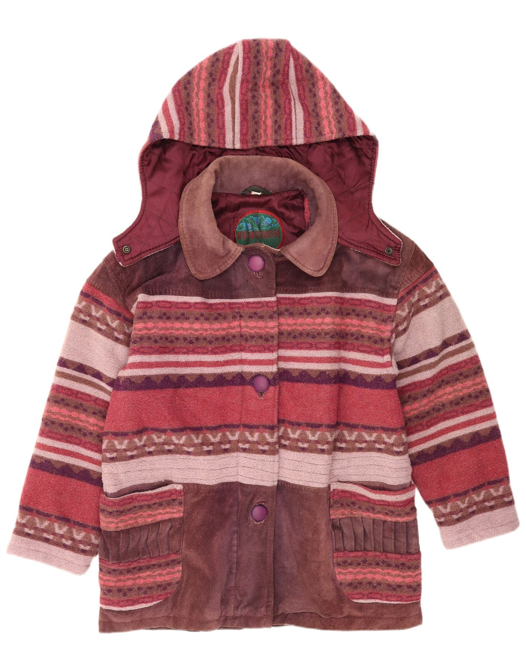 Henri Rossi Damen Windjacke EU 42 Großes mehrfarbiges Leder