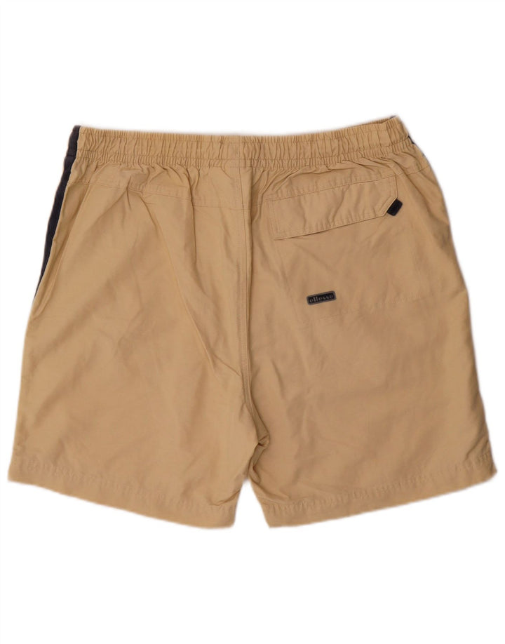 Ellesse Herren-Sportshorts, groß, beige, Colourblock-Baumwolle