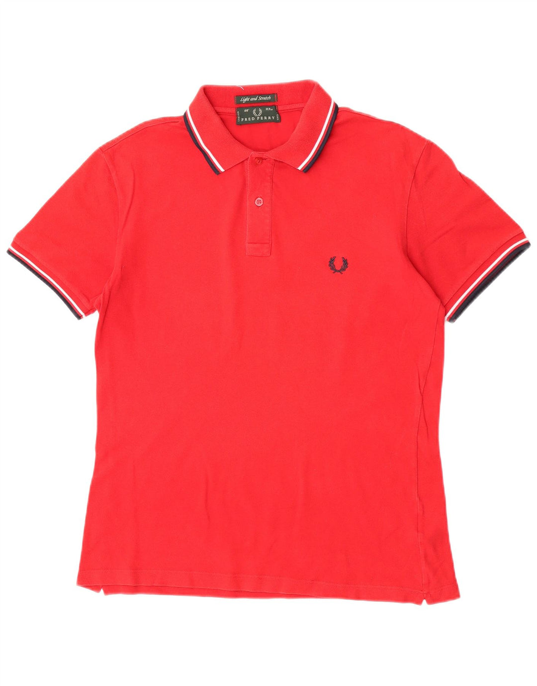 Leichtes und dehnbares Herren-Poloshirt von Fred Perry, Größe L, Rot