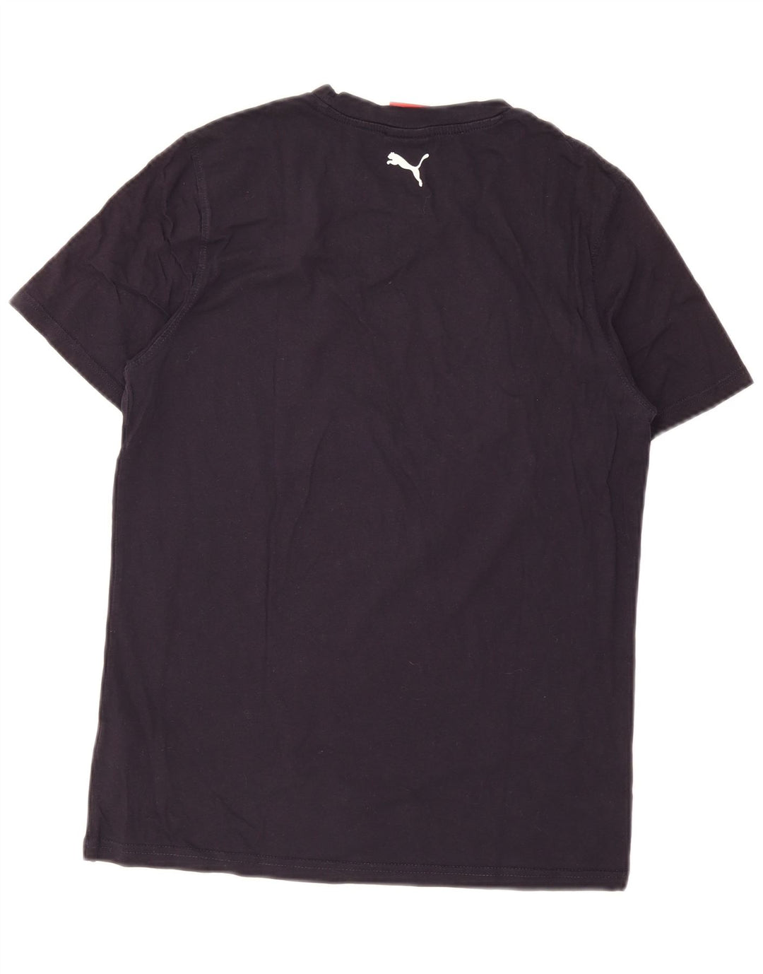 Puma Herren Grafik T-Shirt Top Small Marineblau Baumwolle