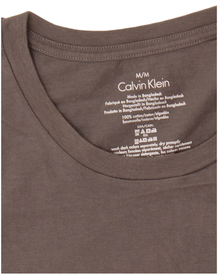 Calvin Klein Herren-T-Shirt mit Grafik, mittelgraue Baumwolle