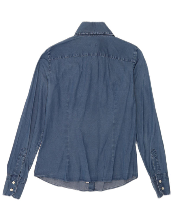 Barba Damen Jeanshemd IT 42 Mittelblaue Baumwolle