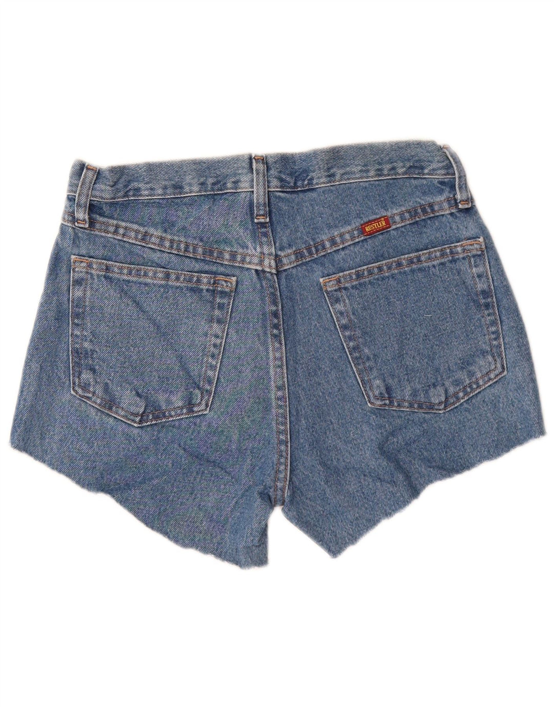 RUSTLER Damen Jeansshorts W29 mittelblaue Baumwolle