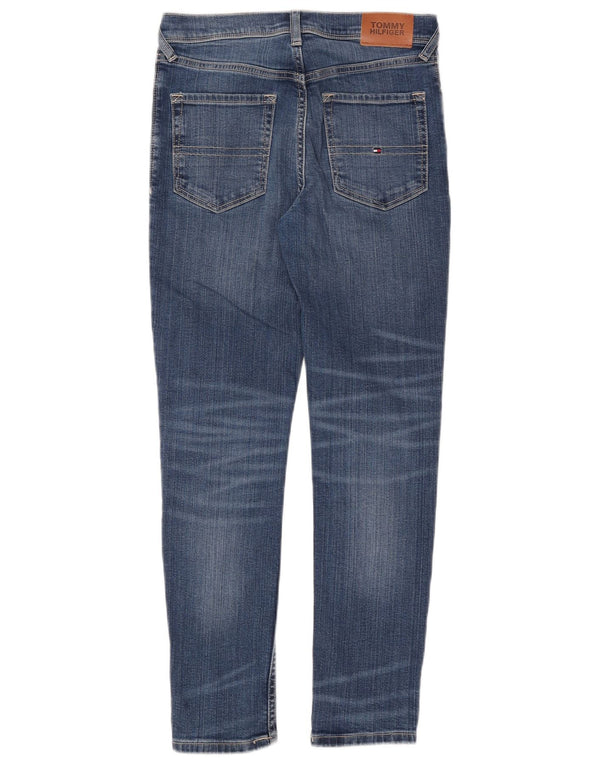TOMMY HILFIGER Mädchen Slim Jeans 11-12 Jahre W26 L26 Blaue Baumwolle