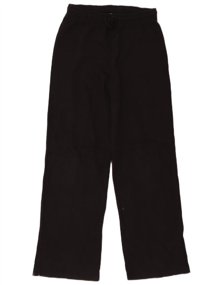Zara Damen Trainingshose UK 12 Mittelschwarze Baumwolle