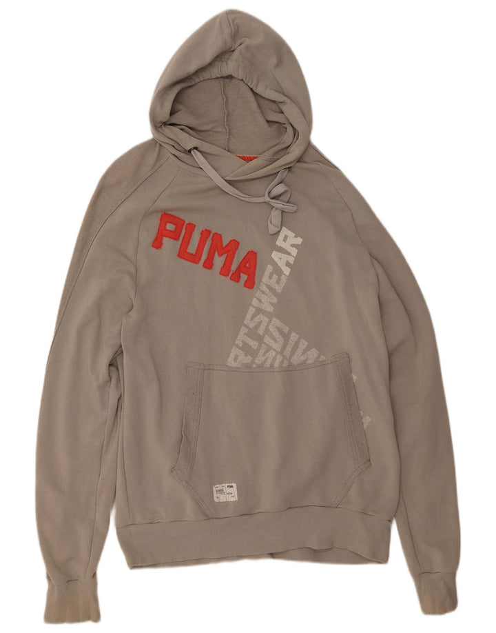 PUMA Herren Graphic Hoodie Pullover Große graue Baumwolle