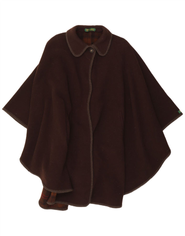 Tyroland Damen Loose Fit Capelet Mantel IT 44 Mittelbraune Wolle