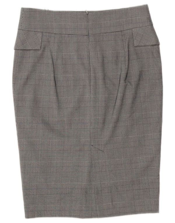 Zara Damen Midi-Bleistiftrock Medium W30 Grau kariert