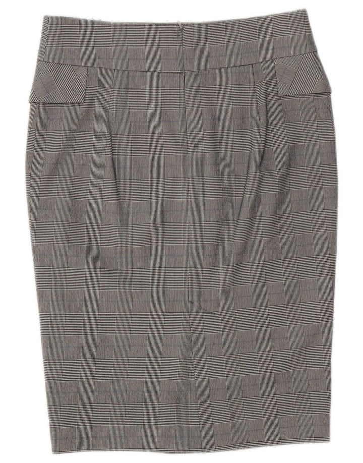 Zara Damen Midi-Bleistiftrock Medium W30 Grau kariert