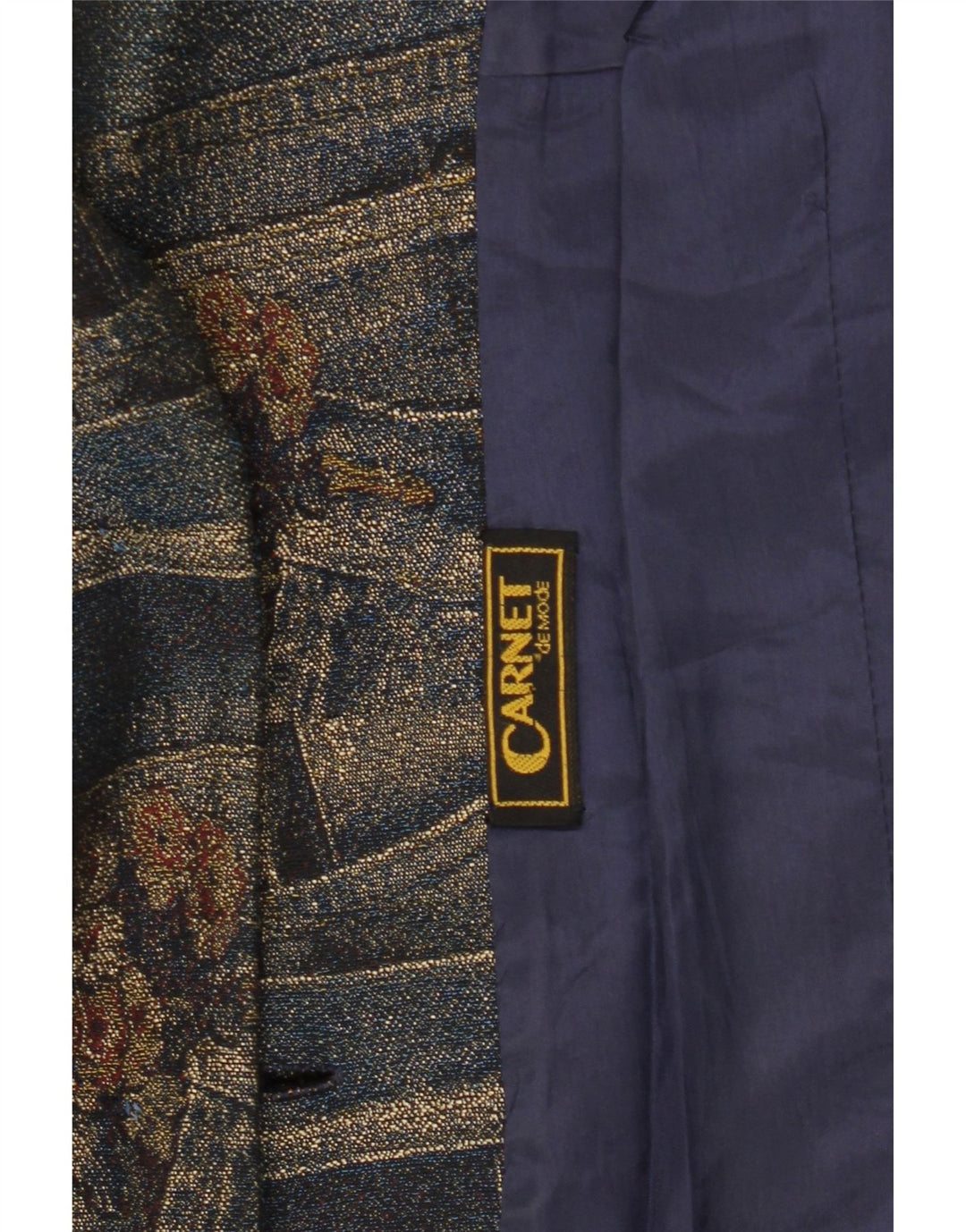 Carnet Damen-Blazerjacke mit 3 Knöpfen, UK 14, mittleres Marineblau mit Blumenmuster