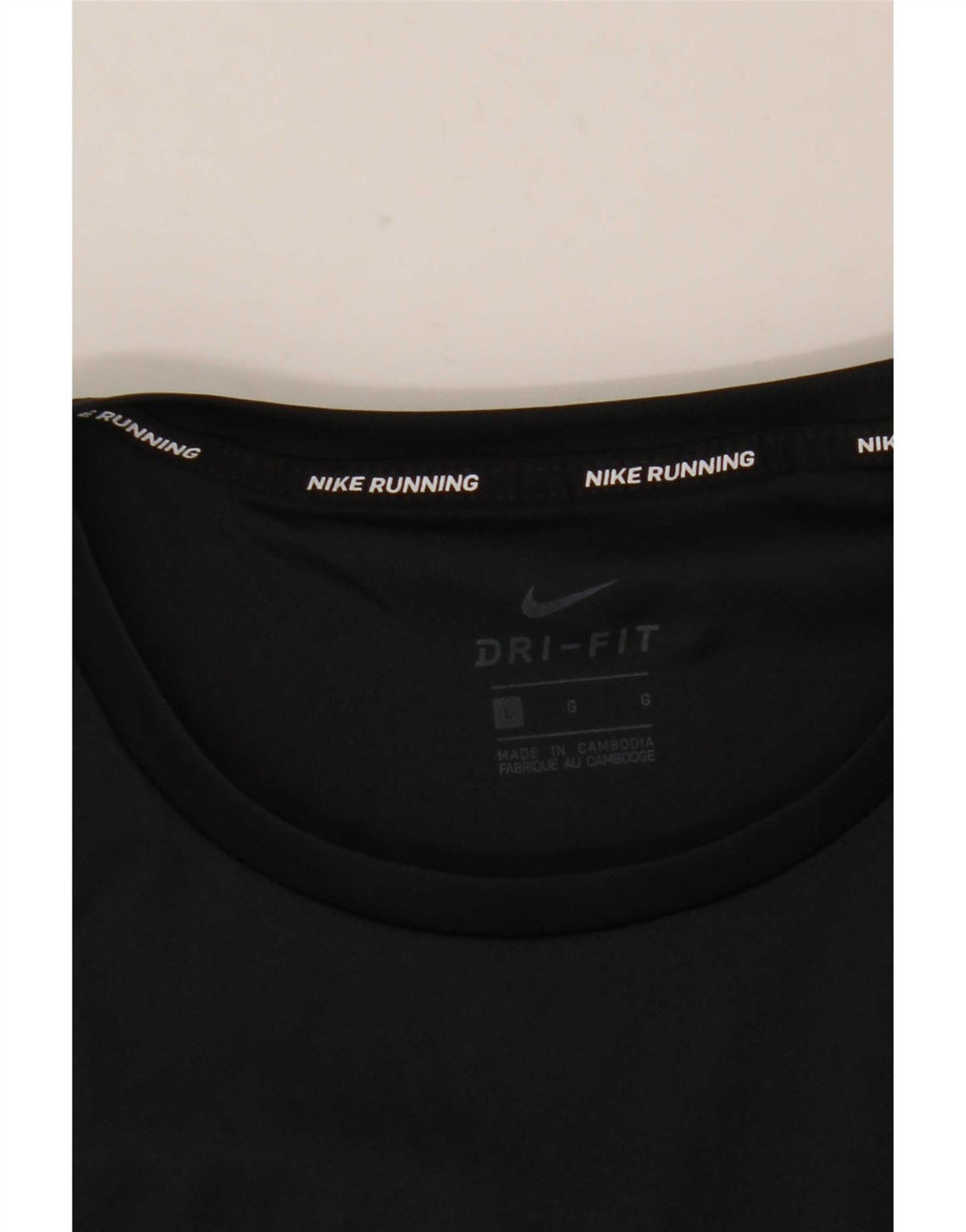 Nike Damen Dri Fit T-Shirt Top UK 16 Large Schwarz