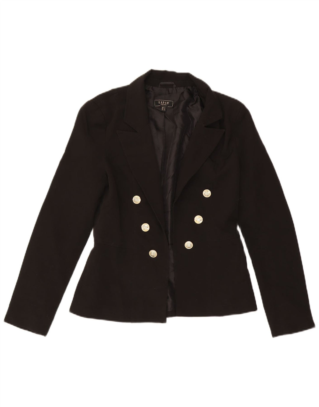 Lipsy Womens Open Blazer Jacke UK 8 Small Schwarz Polyester