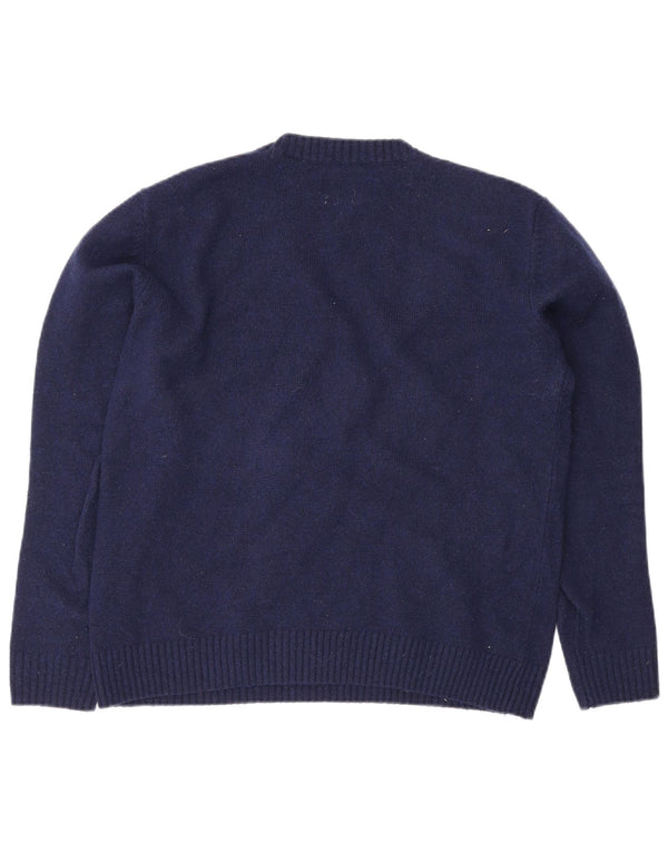 Levi's Damen-Pullover mit Rundhalsausschnitt, Standard-Passform, UK 14, mittleres Marineblau