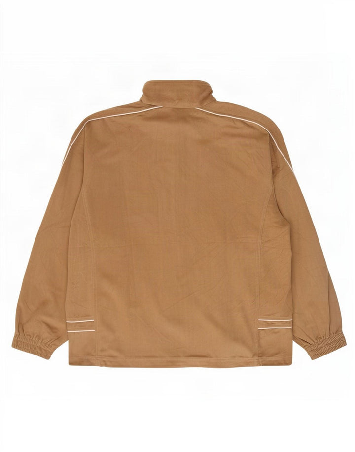 Diadora Herren Velours-Trainingsanzug-Oberteiljacke IT 56 2XL Beige Polyester