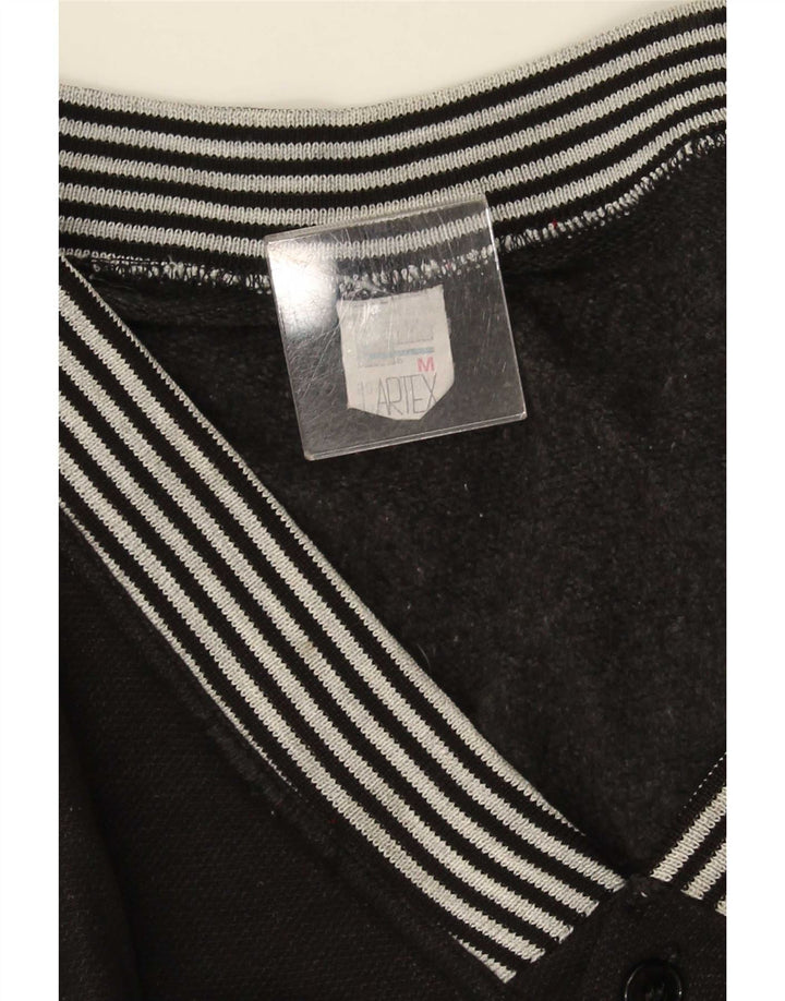 Vintage Herren-Cardigan mit Grafik, mittelschwarz