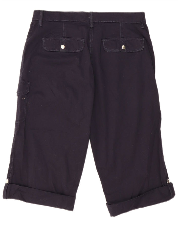 LEE Damen Cargo-Bermudashorts US 14 XL W34 Marineblaue Baumwolle