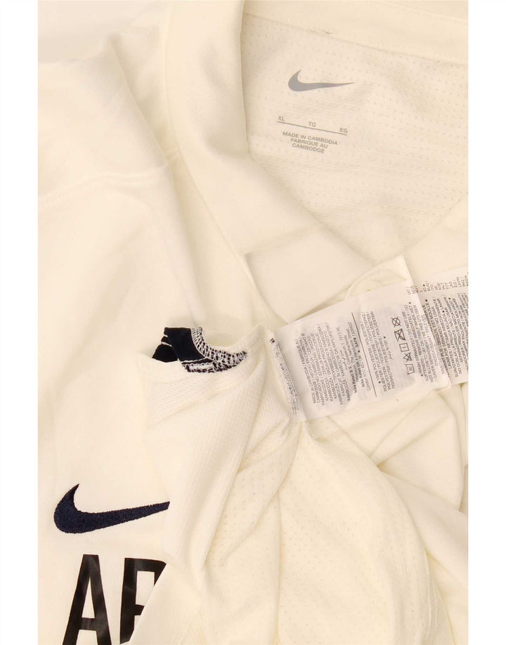 Nike Herren-Poloshirt mit Grafik XL, cremefarbenes Polyester
