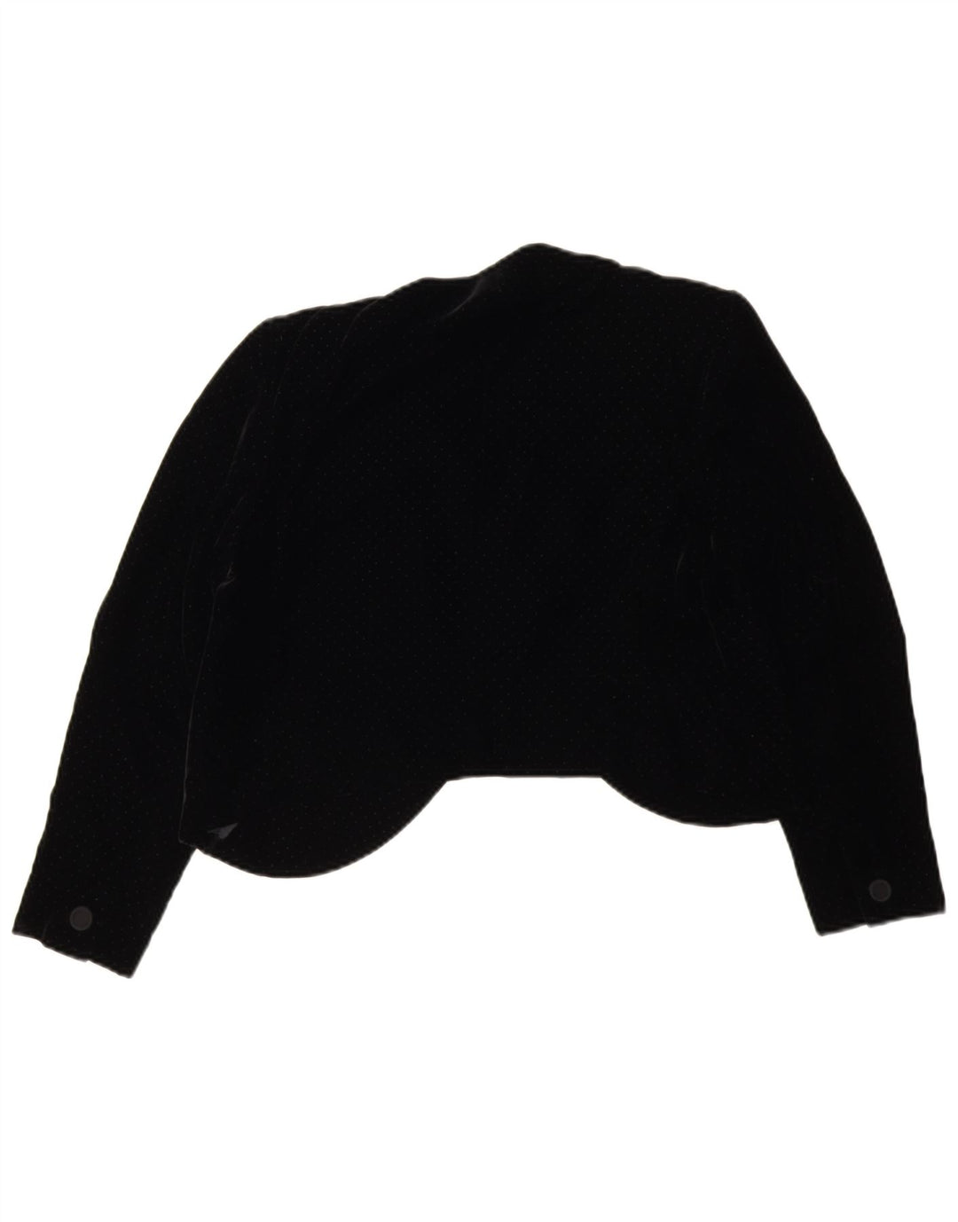 Vintage Damen Bolero Jacke UK 14 Medium Schwarz gefleckt