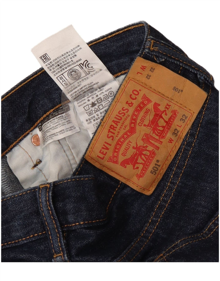 Levi's Herren 501 Straight Jeans W32 L32 Marineblaue Baumwolle