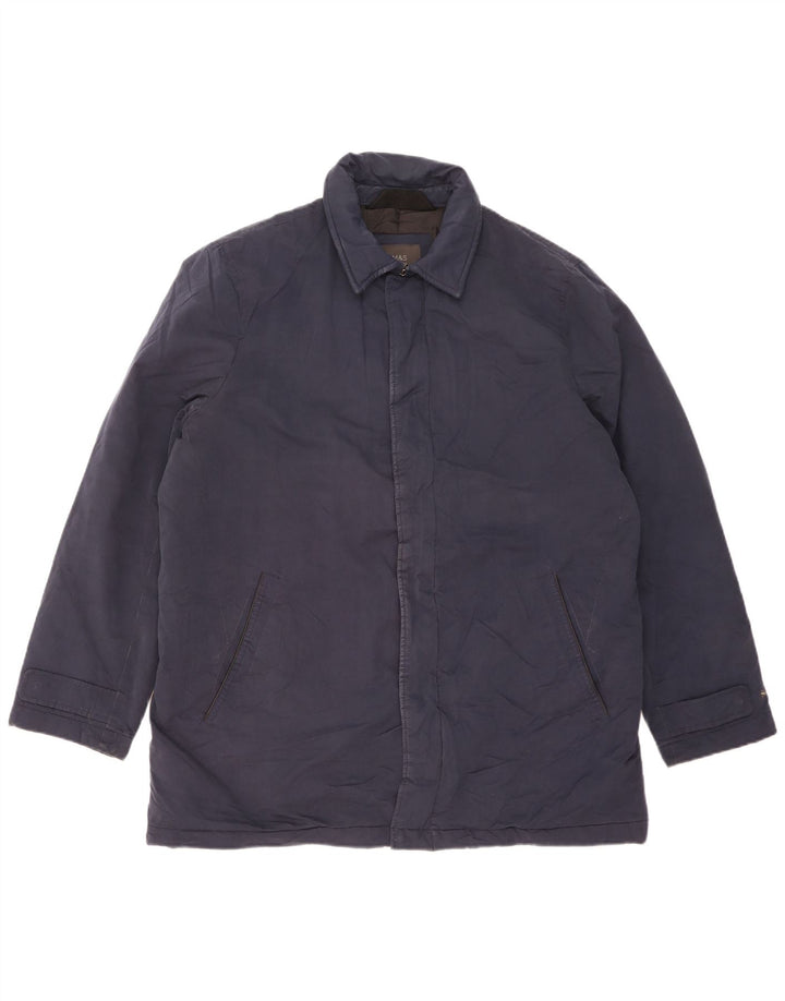 Marks & Spencer Herren-Windbreaker-Jacke, UK 40, Größe L, Marineblau, Polyester