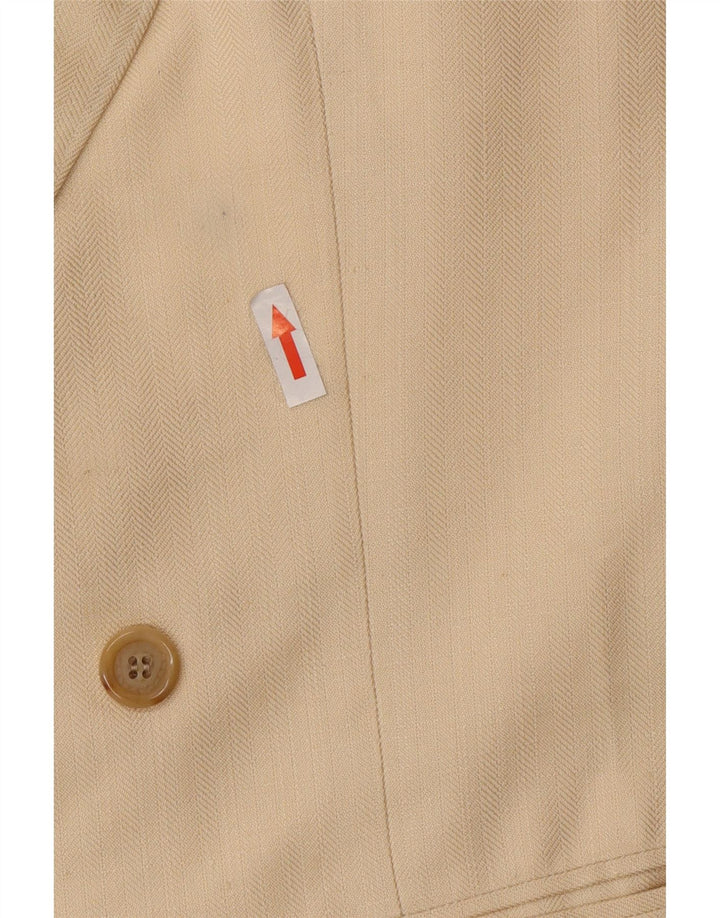 Vintage Herren 2-teiliger Anzug Groß W34 L30 Beige Seide