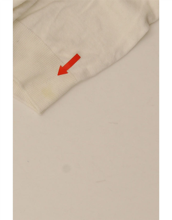 Zara Herren-Pullover mit Rundhalsausschnitt, Größe S, Weiß
