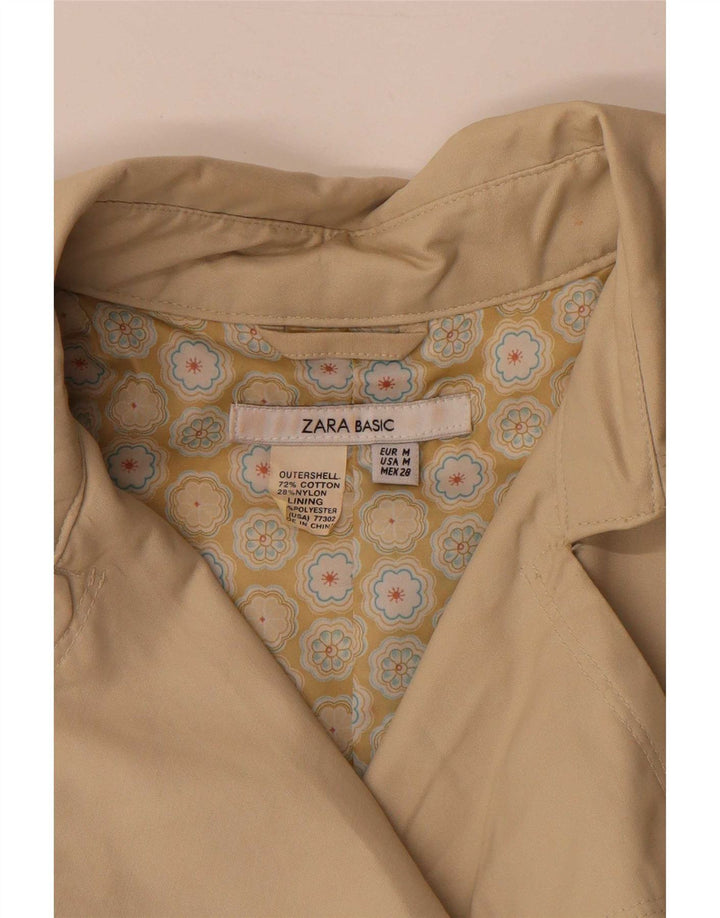 Zara Damen Trenchcoat UK 14 Mittelbeige Baumwolle