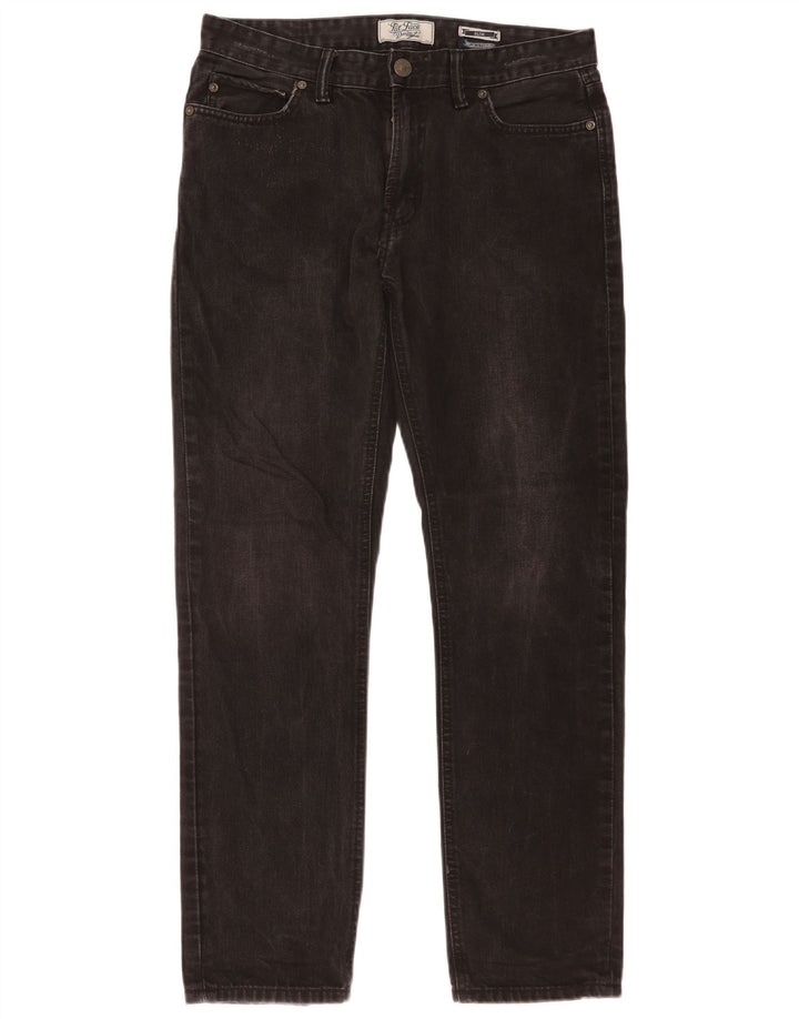 Fat Face Slim-Jeans für Damen, W34, L31, schwarze Baumwolle