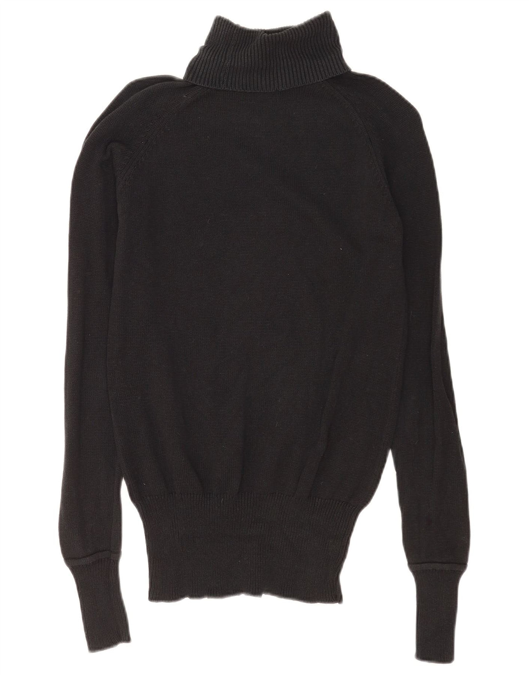 Zara Damen-Pullover mit Rollkragen, UK 14, mittelmarineblaue Baumwolle