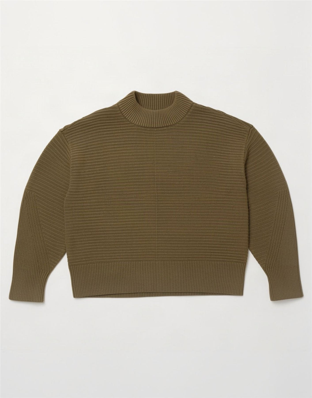 Rollkragenpullover für Damen von Warehouse, Gr. 12, Mittelkhaki, gestreift