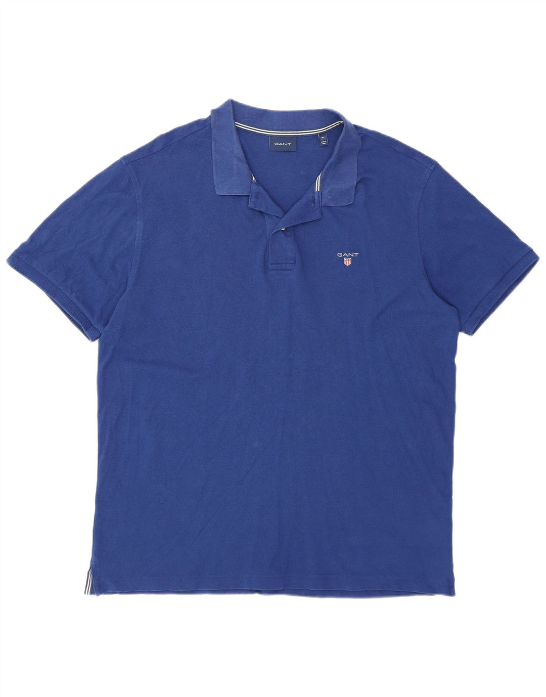 Gant Herren Poloshirt XL Blau Baumwolle