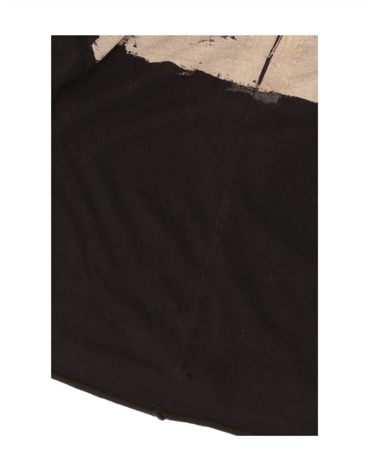 Zara Damen Graphic T-Shirt Top UK 12 Medium Schwarz