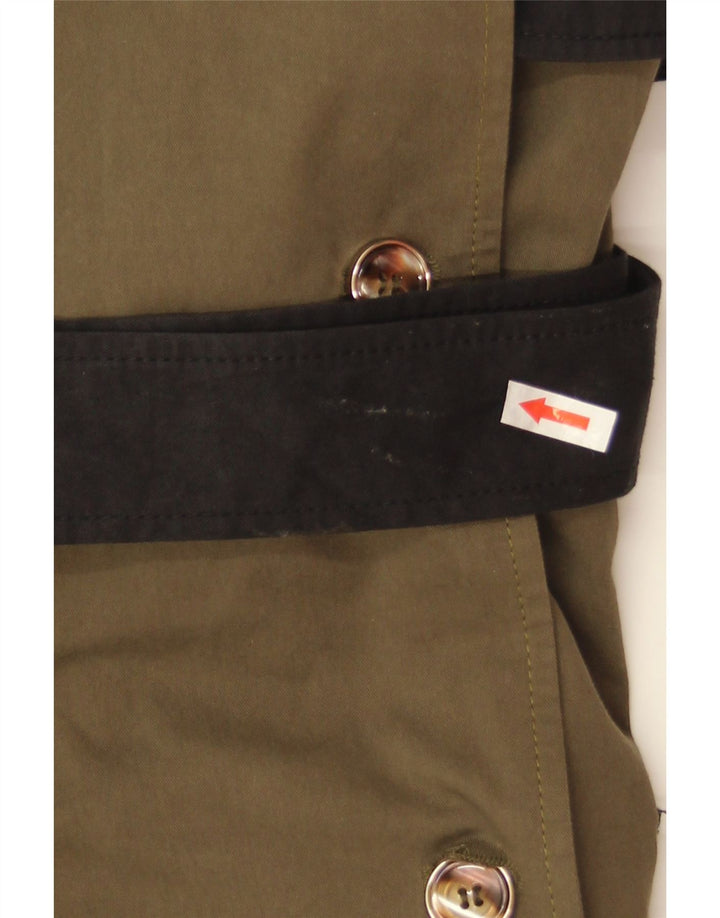 Oasis Damen-Trenchcoat in Übergröße, UK 10, Größe S, Khaki, Farbblock-Polyester