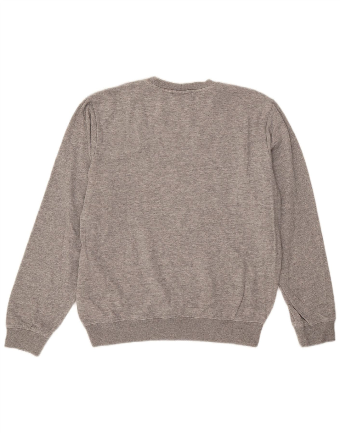 Kappa Herren-Sweatshirt-Pullover aus mittelgrau gefleckter Baumwolle