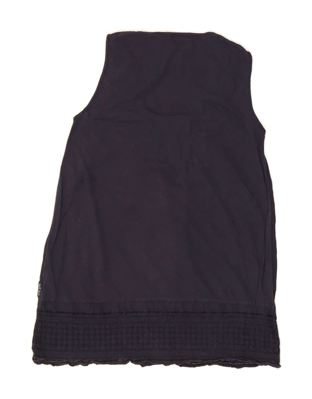 NORTH SAILS Womens Sleeveless Basic Dress UK 12 Medium Navy Blue Cotton Vintage North Sails and Second-Hand North Sails from Messina Hembry 
